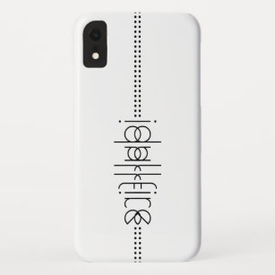 Your Name as Alien Glyphs Unique White iPhone XR Case