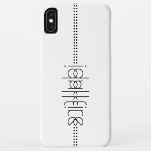 Your Name as Alien Glyphs Unique White iPhone XS Max Case