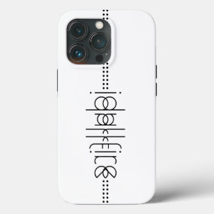 Your Name as Alien Glyphs Unique White iPhone 13 Pro Case