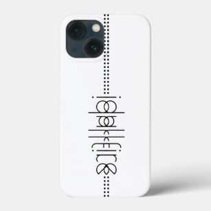 Your Name as Alien Glyphs Unique White iPhone 13 Mini Case