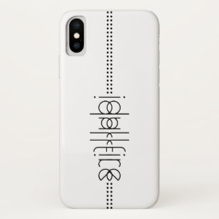 Your Name as Alien Glyphs Unique White iPhone X Case