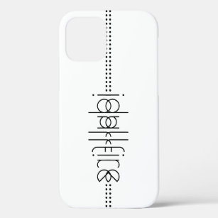 Your Name as Alien Glyphs Unique White iPhone 12 Case