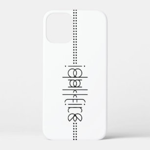 Your Name as Alien Glyphs Unique White iPhone 12 Mini Case