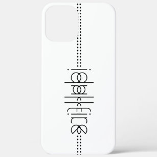 Your Name as Alien Glyphs Unique White iPhone 12 Pro Max Case