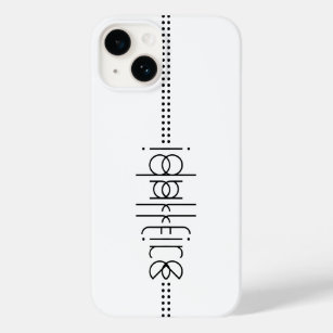 Your Name as Alien Glyphs Unique White Case-Mate iPhone 14 Case