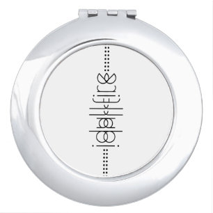 Your Name as Alien Glyphs Unique White Compact Mirror