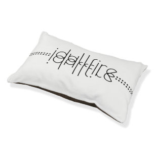 Your Name as Alien Glyphs Unique White Pet Bed