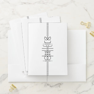 Your Name as Alien Glyphs Unique White Pocket Folder