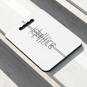 Your Name as Alien Glyphs Unique White Seat Cushion
