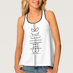 Your Name as Alien Glyphs Unique White Tank Top