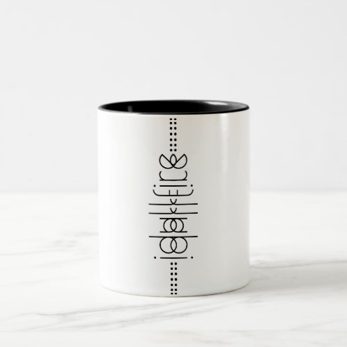 Your Name as Alien Glyphs Unique White Two_Tone Coffee Mug