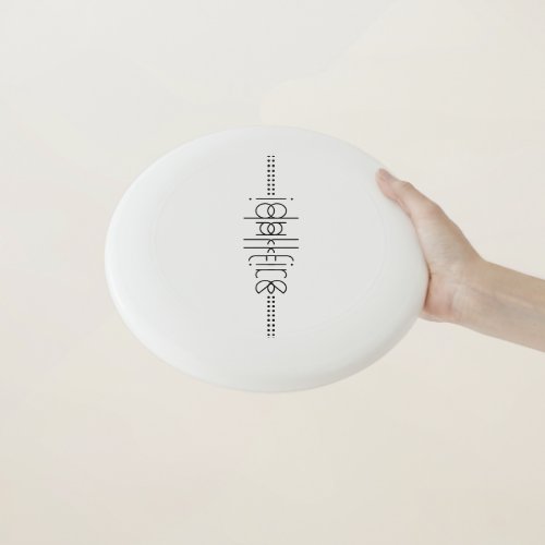 Your Name as Alien Glyphs Unique White Wham_O Frisbee