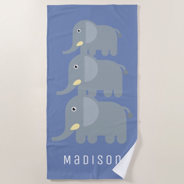Your Name | At the Beach Elephants Beach Towel (Front)