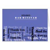 YOUR NAME Bar Bat Mitzvah Thank You Card (Front Horizontal)