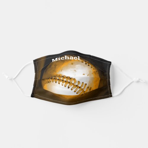 Your Name Baseball _ Sports Art Adult Cloth Face Mask