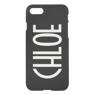 Your Name, Bold Text Black iPhone SE/8/7 Case
