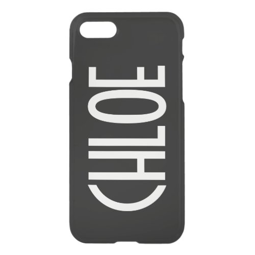 Your Name Bold Text  Black iPhone SE87 Case