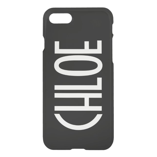 Your Name, Bold Text | Black Uncommon iPhone Case (Back)
