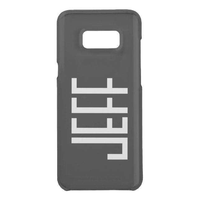 Your Name, Bold Text | Black Uncommon Samsung Galaxy Case (Back)