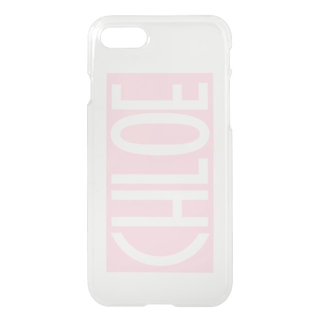 Your Name | Bold Text on Light Pink Uncommon iPhone Case (Back)
