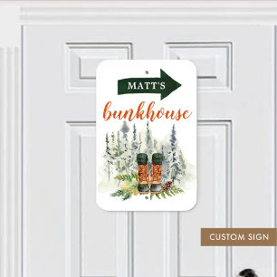 Your Name Bunkhouse/Room/Cabin, Bedroom, Cave Metal Sign