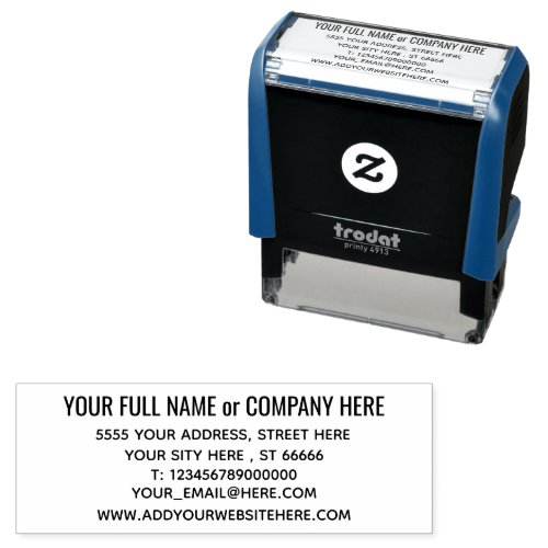 Your Name Business Address Info Professional Stamp