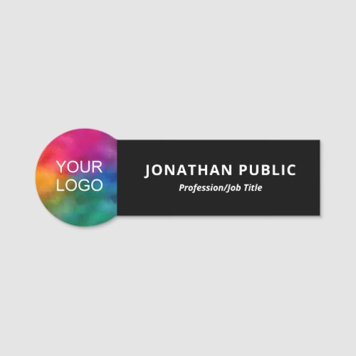 Your Name Business Company Logo Here Template Name Tag