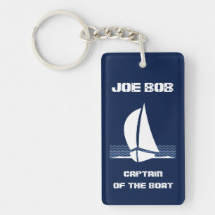 (Your Name) Captain of the Boat Keychain
