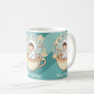 Your Name Cat Coffee Mug Gift for Book Readers