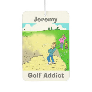 Your Name Choice. Golf Addict Car Air Freshener