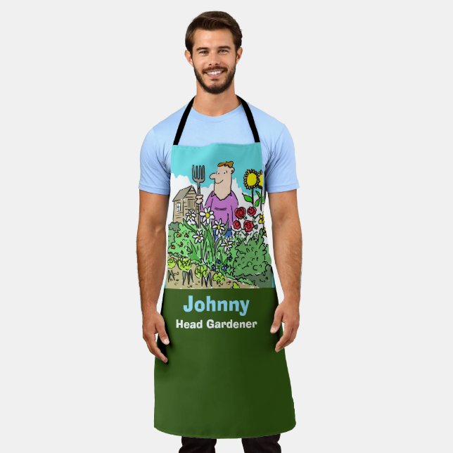 Your Name Choice. Head Gardener Apron (Worn)