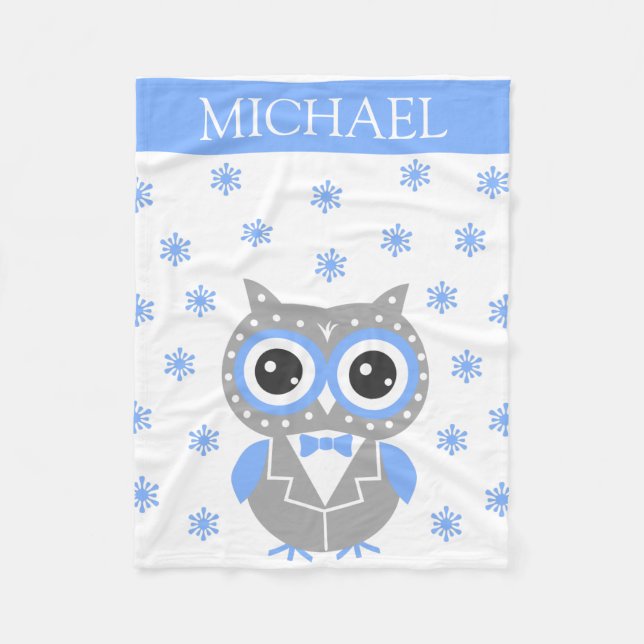 Your Name Christmas Receiving Baby Fleece Blanket (Front)
