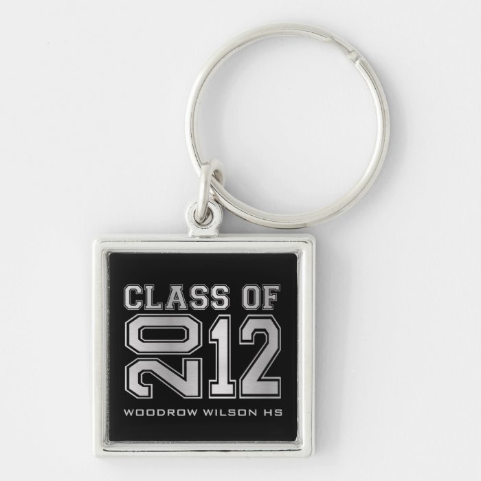 "your name" Class of 2012 Key Chain (silver) Key Chain