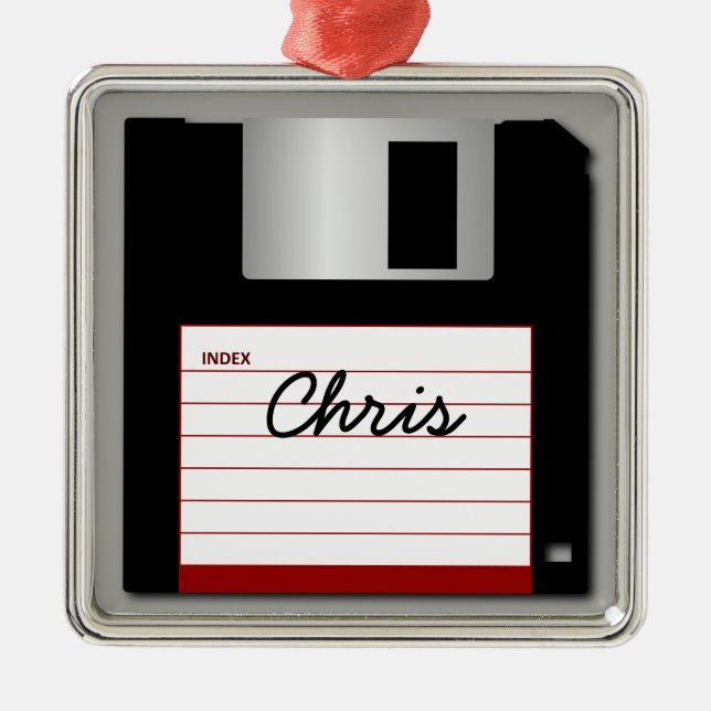Your Name Classic 3.5" Floppy Disk Ornament (Front)