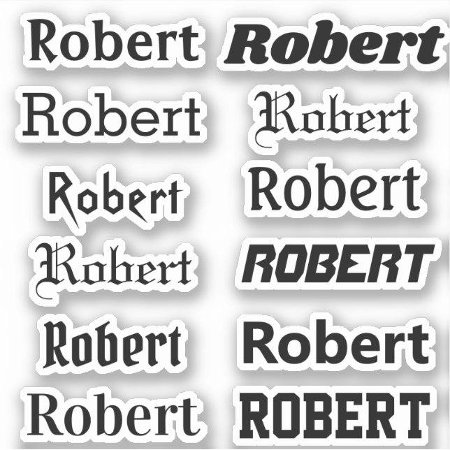 YOUR NAME Clear Stickers Window Laptop Car Decals (Front)