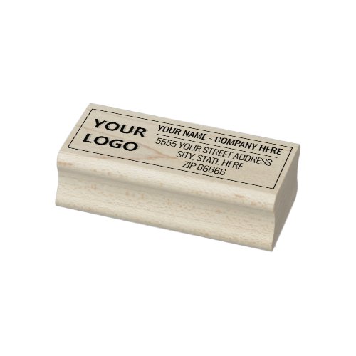 Your Name Company Logo Address Rubber Stamp
