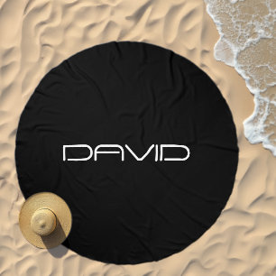 Your Name Cool Stylized Customizable Text Beach Towel