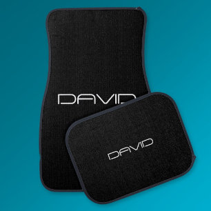 Your Name Cool Stylized Customizable Text Car Floor Mat