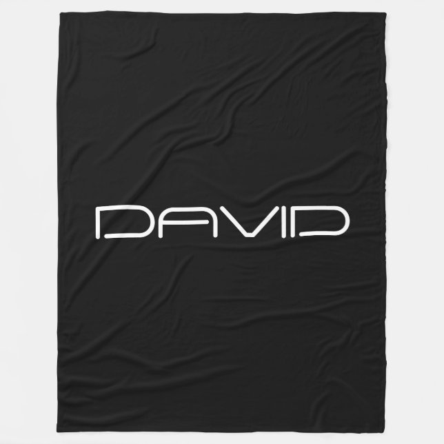 Your Name | Cool Stylized Customizable Text Fleece Blanket (Front)