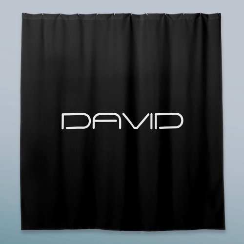 Your Name  Cool Stylized Customizable Text Shower Curtain