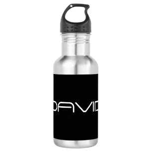 Your Name Cool Stylized Customizable Text Stainless Steel Water Bottle