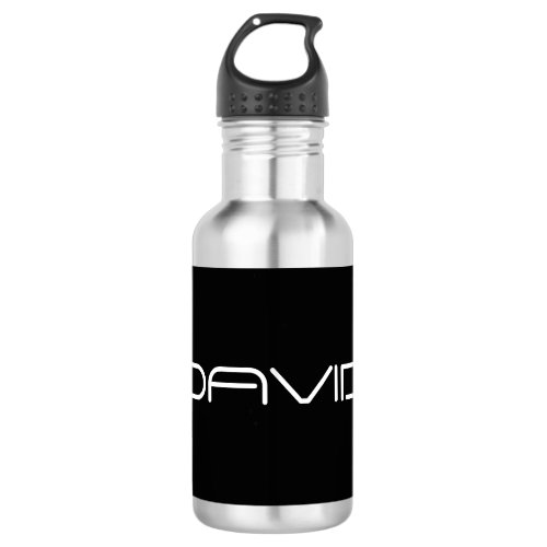 Your Name  Cool Stylized Customizable Text Stainless Steel Water Bottle