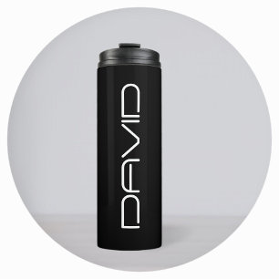 Your Name   Cool Stylized Customizable Text Thermal Tumbler