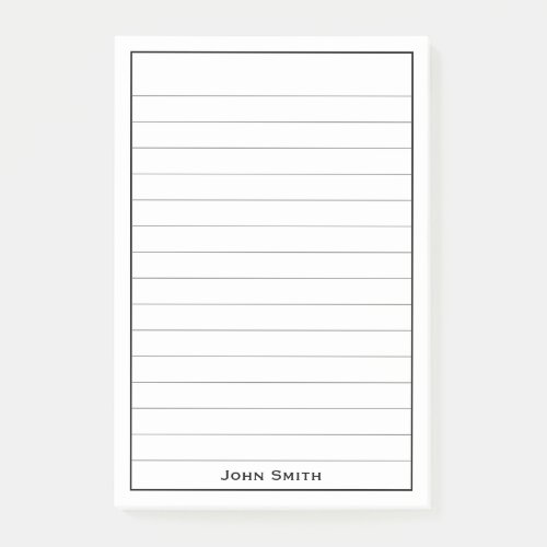 Your Name  Corporate Minimalist Black Lines   Post_it Notes