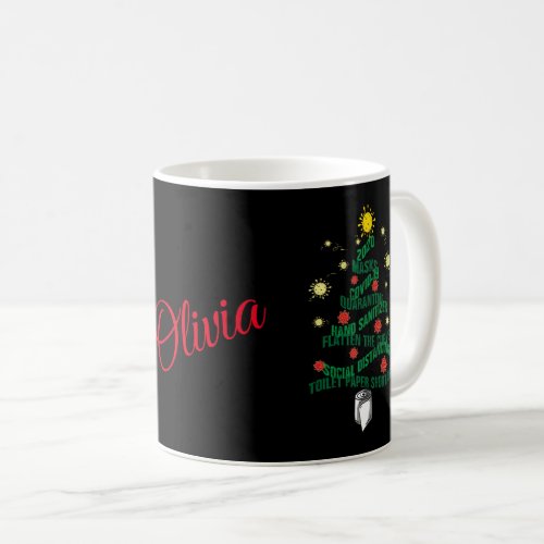 Your Name Covid 19 Christmas Tree Coffee Mug