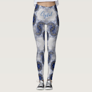 Your Name Custom Crystal Lapis Lazuli Leggings