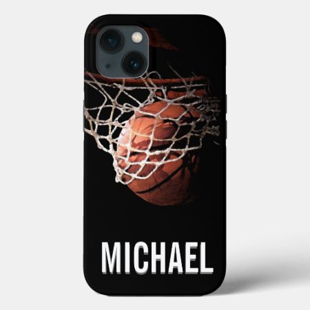 Your Name Customizable Basketball Artwork Iphone 13 Case
