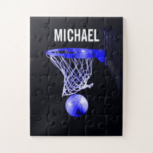 Your Name Customizable Basketball Artwork Jigsaw Puzzle