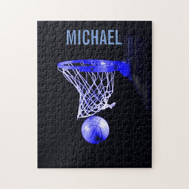 Your Name Customizable Basketball Artwork Pop Art Jigsaw Puzzle (Vertical)
