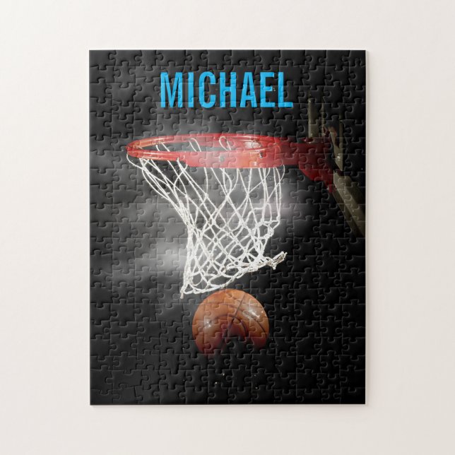 Your Name Customizable Basketball Artwork Pop Art Jigsaw Puzzle (Vertical)